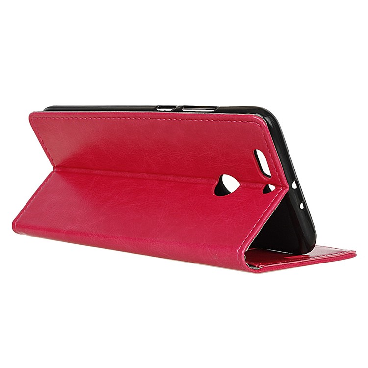 Crazy Horse Magnetic Leather Stand Case for HTC Desire 12+ / 12 Plus - Rose-5