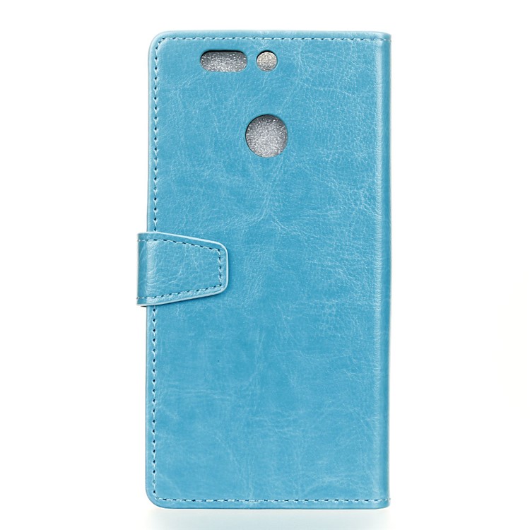 Crazy Horse Magnetic Leather Stand Cover for HTC Desire 12+ / 12 Plus - Blue-3