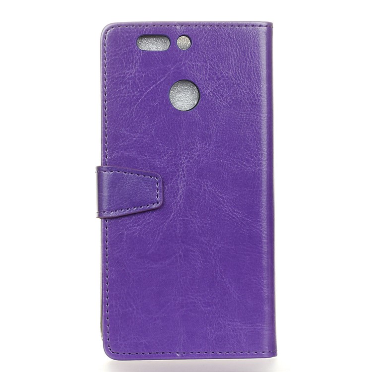 Crazy Horse Wallet Leather Phone Case for HTC Desire 12+ / 12 Plus - Purple-3