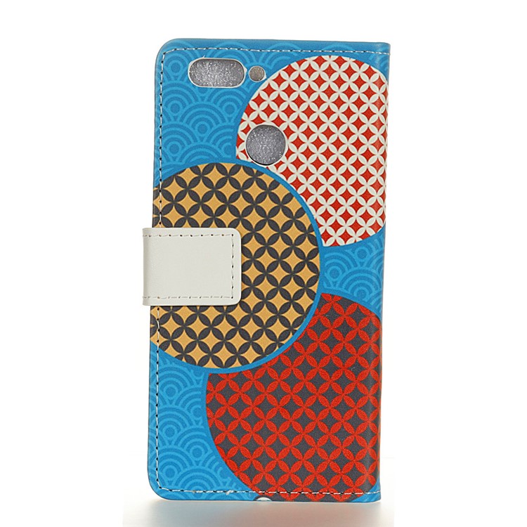 For HTC Desire 12+ / Desire 12 Plus Pattern Printing Wallet Leather Stand Case - Seamless Circles-3