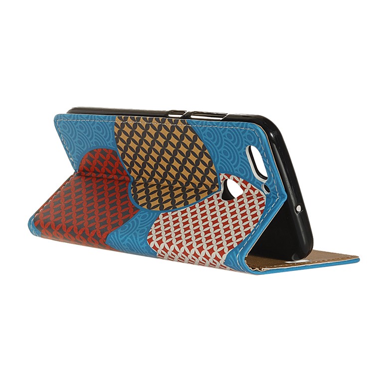 For HTC Desire 12+ / Desire 12 Plus Pattern Printing Wallet Leather Stand Case - Seamless Circles-5