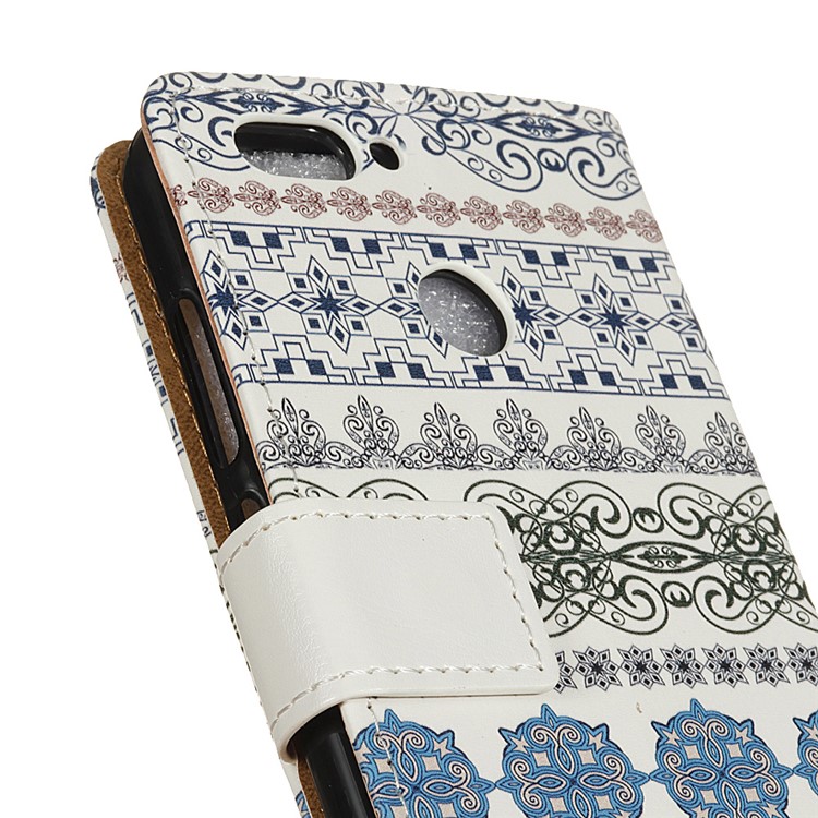For HTC Desire 12+ / Desire 12 Plus Pattern Printing Wallet Leather Stand Folio Phone Case - Ethnic Pattern-3