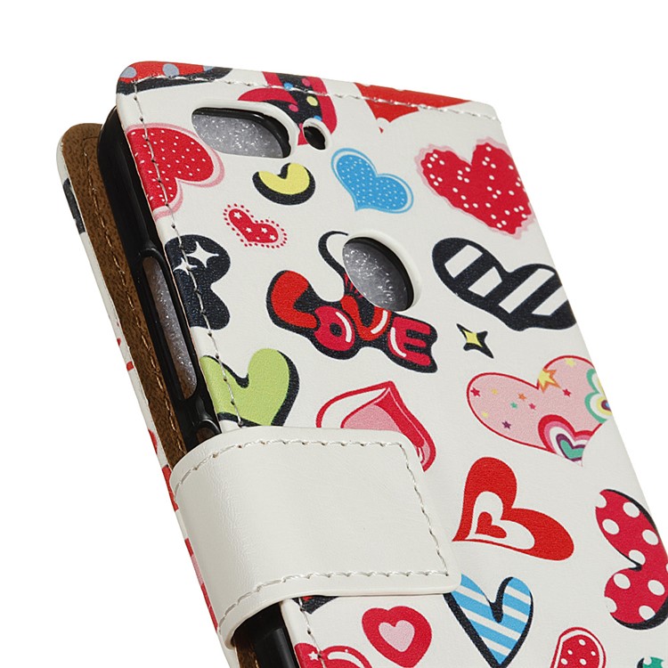 Pattern Printing Wallet Leather Stand Phone Protection Casing for HTC Desire 12+ / Desire 12 Plus - Colorful Hearts-3