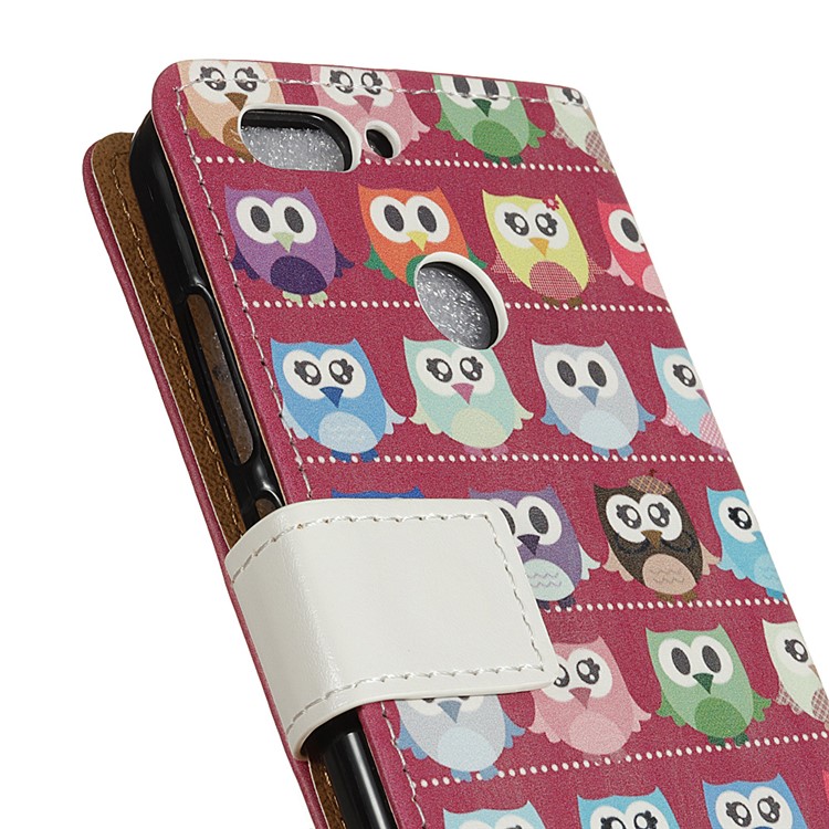 Pattern Printing Wallet Leather Flip Casing with Stand for HTC Desire 12+ / Desire 12 Plus - Lovely Little Owls-3