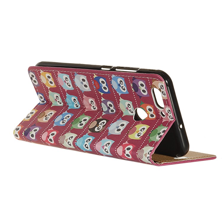 Pattern Printing Wallet Leather Flip Casing with Stand for HTC Desire 12+ / Desire 12 Plus - Lovely Little Owls-4