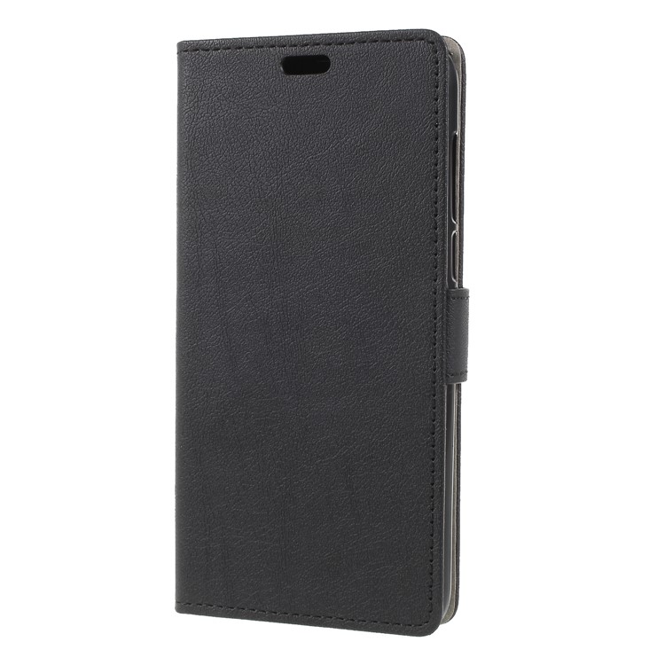Wallet Stand Magnetic Flip Leather Phone Cover for HTC Desire 12+ - Black-3