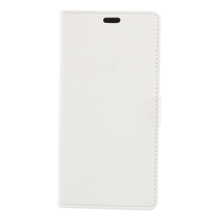 Wallet Stand Magnetic Flip Leather Phone Shell for HTC Desire 12+ - White-1