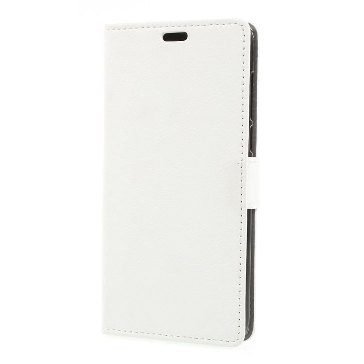 Wallet Stand Magnetic Flip Leather Phone Shell for HTC Desire 12+ - White-3