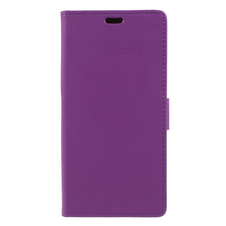 Wallet Stand Magnetic Flip Leather Cell Phone Case for HTC Desire 12 Plus - Purple-1