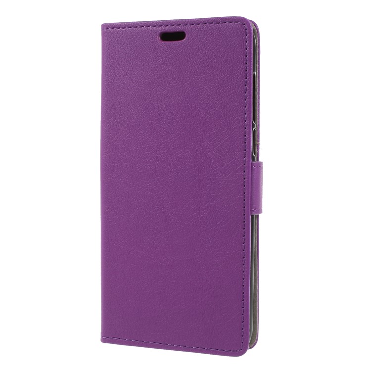 Wallet Stand Magnetic Flip Leather Cell Phone Case for HTC Desire 12 Plus - Purple-3