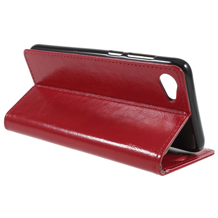 Crazy Horse PU Leather Magnetic Stand Wallet Case for HTC Desire 12 - Red-5