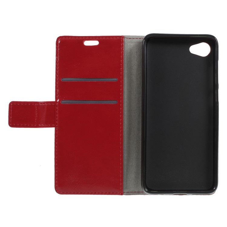 Crazy Horse PU Leather Magnetic Stand Wallet Case for HTC Desire 12 - Red-6