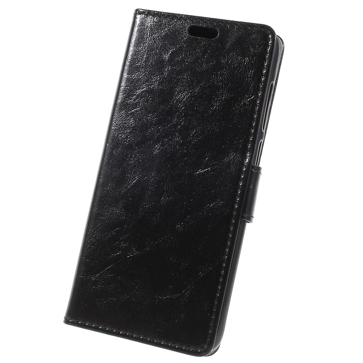 Crazy Horse PU Leather Magnetic Stand Wallet Cover for HTC Desire 12 - Black-3