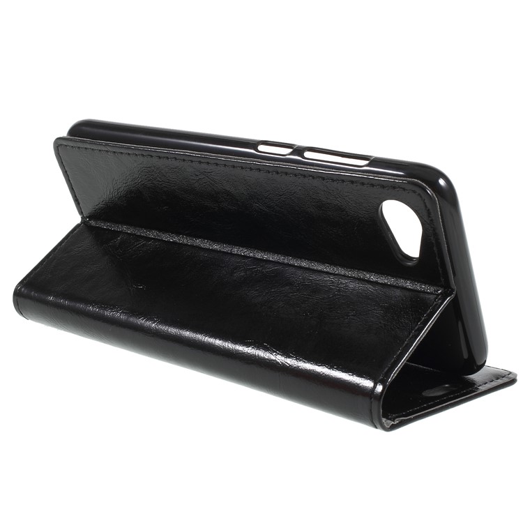Crazy Horse PU Leather Magnetic Stand Wallet Cover for HTC Desire 12 - Black-5