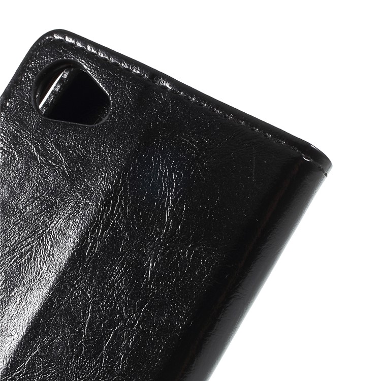 Crazy Horse PU Leather Magnetic Stand Wallet Cover for HTC Desire 12 - Black-8