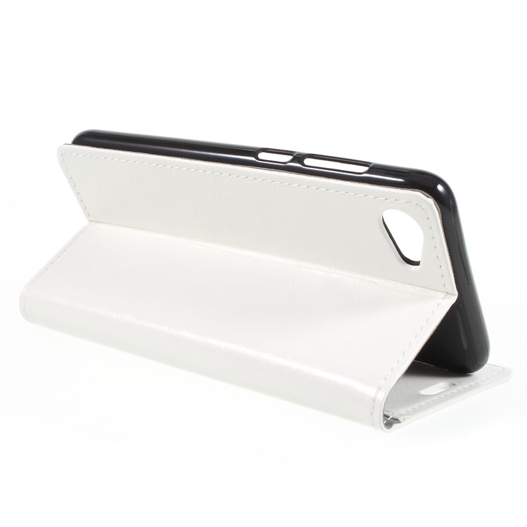 Crazy Horse PU Leather Magnetic Stand Wallet Shell for HTC Desire 12 - White-5