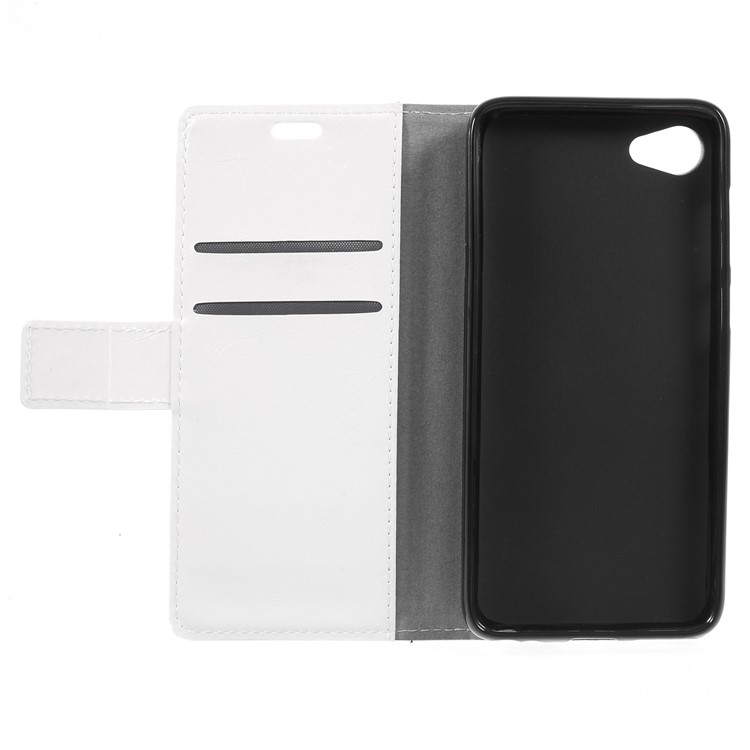 Crazy Horse PU Leather Magnetic Stand Wallet Shell for HTC Desire 12 - White-6