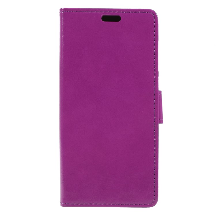 Crazy Horse PU Leather Magnetic Stand Wallet Cell Phone Case for HTC Desire 12 - Purple-1