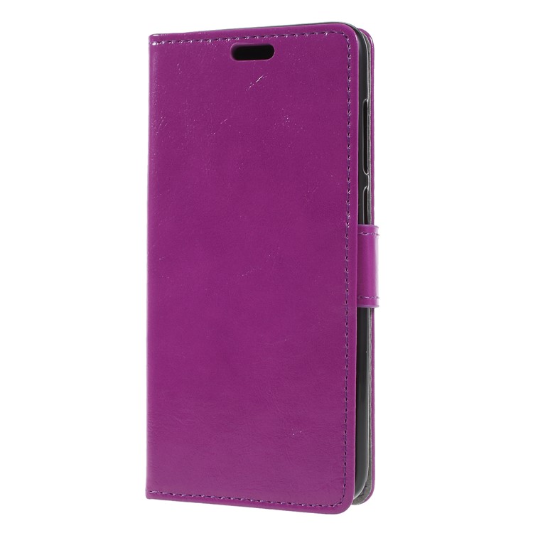 Crazy Horse PU Leather Magnetic Stand Wallet Cell Phone Case for HTC Desire 12 - Purple-3