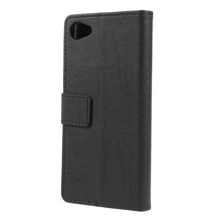 Wallet Stand Magnetic Flip Leather Phone Case for HTC Desire 12 - Black-2