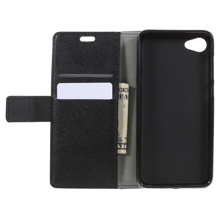 Wallet Stand Magnetic Flip Leather Phone Case for HTC Desire 12 - Black-6
