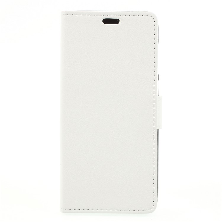 Wallet Stand Magnetic Flip Leather Phone Cover for HTC Desire 12 - White-1