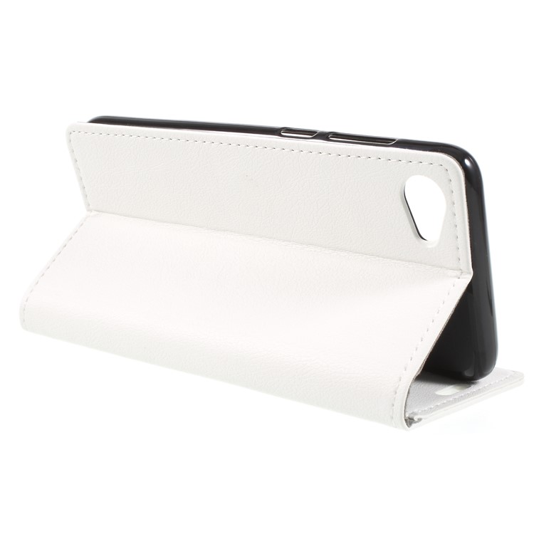 Wallet Stand Magnetic Flip Leather Phone Cover for HTC Desire 12 - White-5