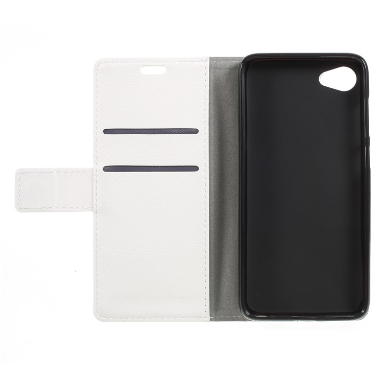Wallet Stand Magnetic Flip Leather Phone Cover for HTC Desire 12 - White-6