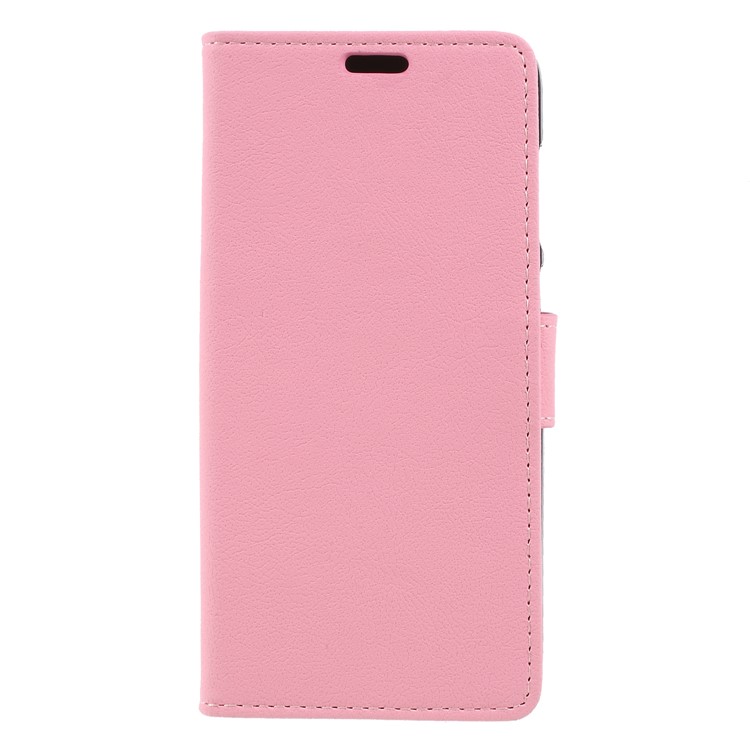 Wallet Stand Magnetic Flip Leather Phone Casing for HTC Desire 12 - Pink-1