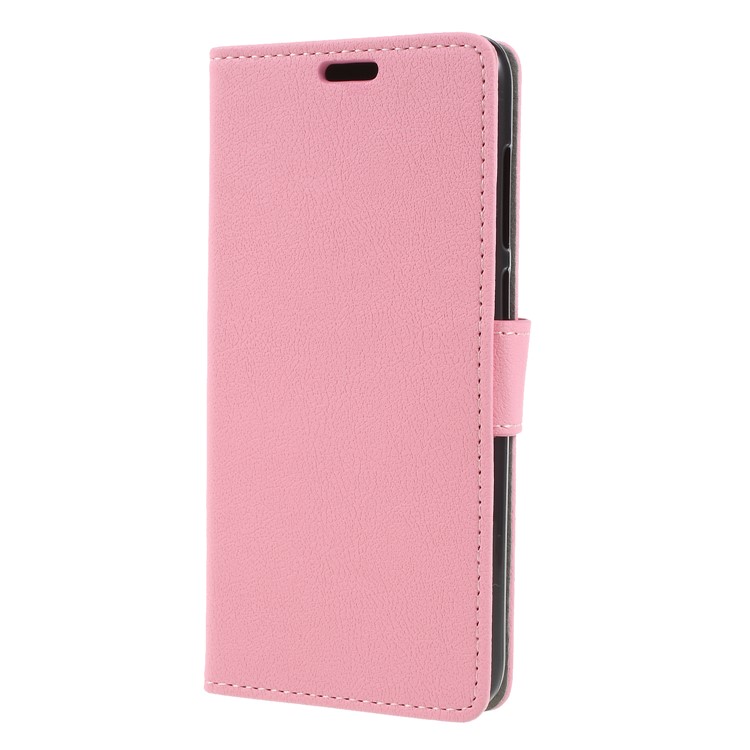Wallet Stand Magnetic Flip Leather Phone Casing for HTC Desire 12 - Pink-3