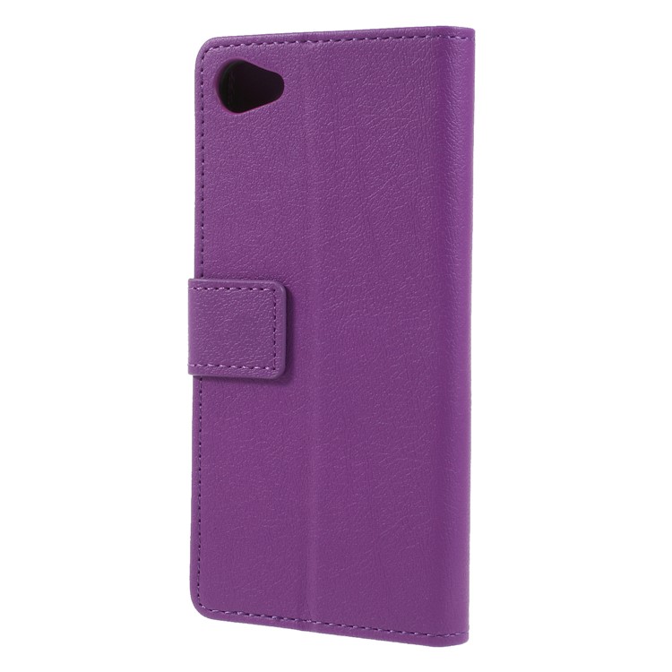 Wallet Stand Magnetic Flip Leather Cell Phone Case for HTC Desire 12 - Purple-2