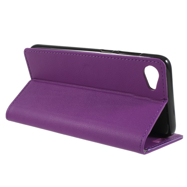 Wallet Stand Magnetic Flip Leather Cell Phone Case for HTC Desire 12 - Purple-5