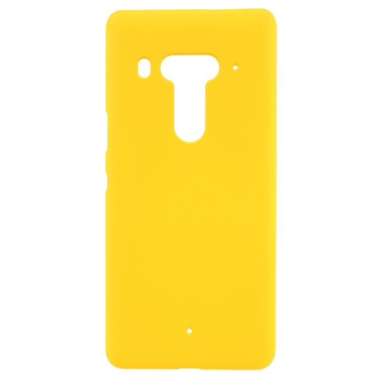Rubberized Hard Protective Case for HTC U12 - Yellow-1