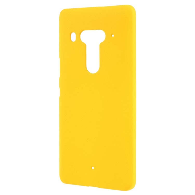 Rubberized Hard Protective Case for HTC U12 - Yellow-2
