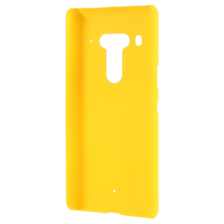 Rubberized Hard Protective Case for HTC U12 - Yellow-3