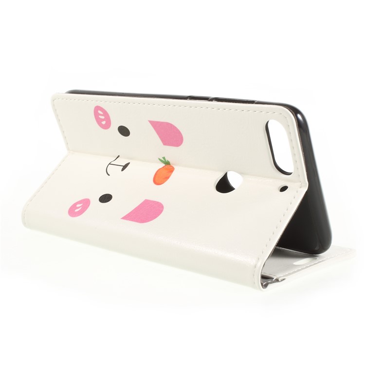 Pattern Printing Leather Wallet Cellphone Cover Shell for HTC Desire 12+ / Desire 12 Plus - Cartoon Pattern-5