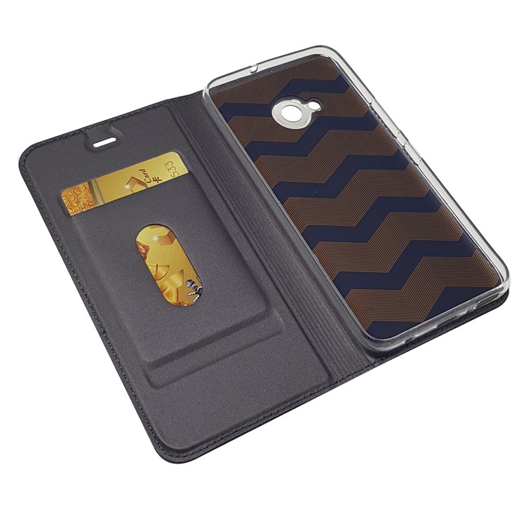Magnetic Adsorption PU Leather Card Holder Phone Case for HTC U11 Life - Black-4