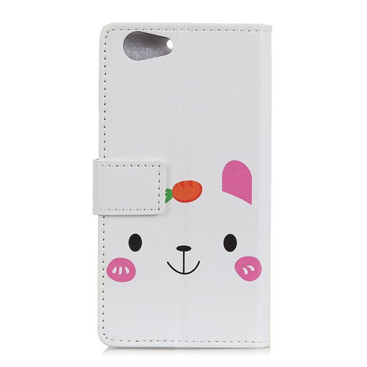 Pattern Printing Stand Leather Wallet Case Accessory for HTC Desire 12 - Cute Bear-2