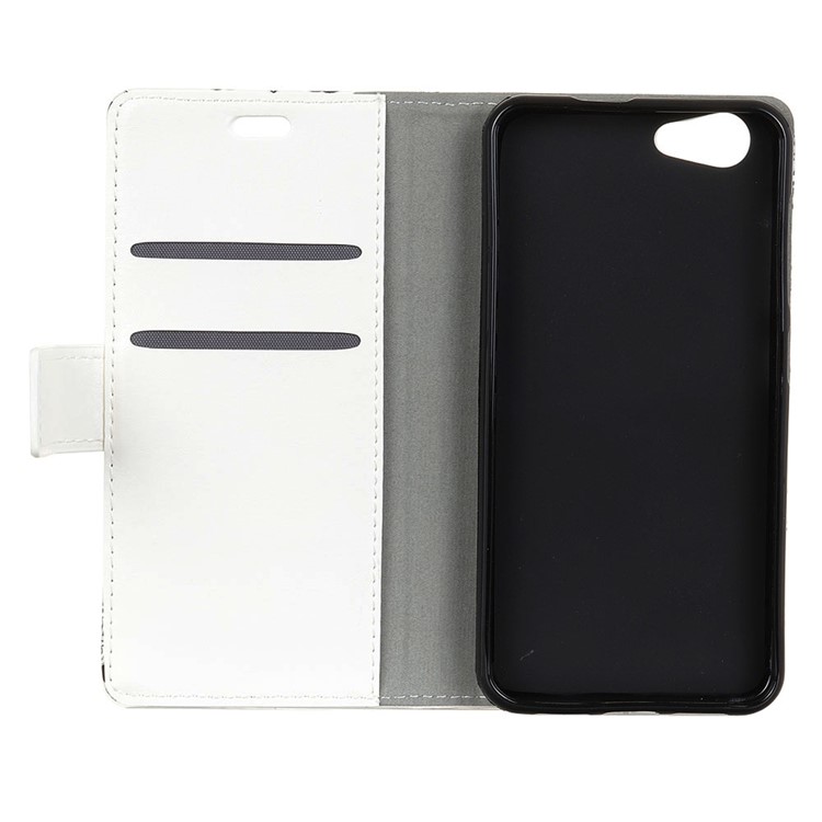 Pattern Printing Stand Leather Wallet Case Accessory for HTC Desire 12 - Cute Bear-4