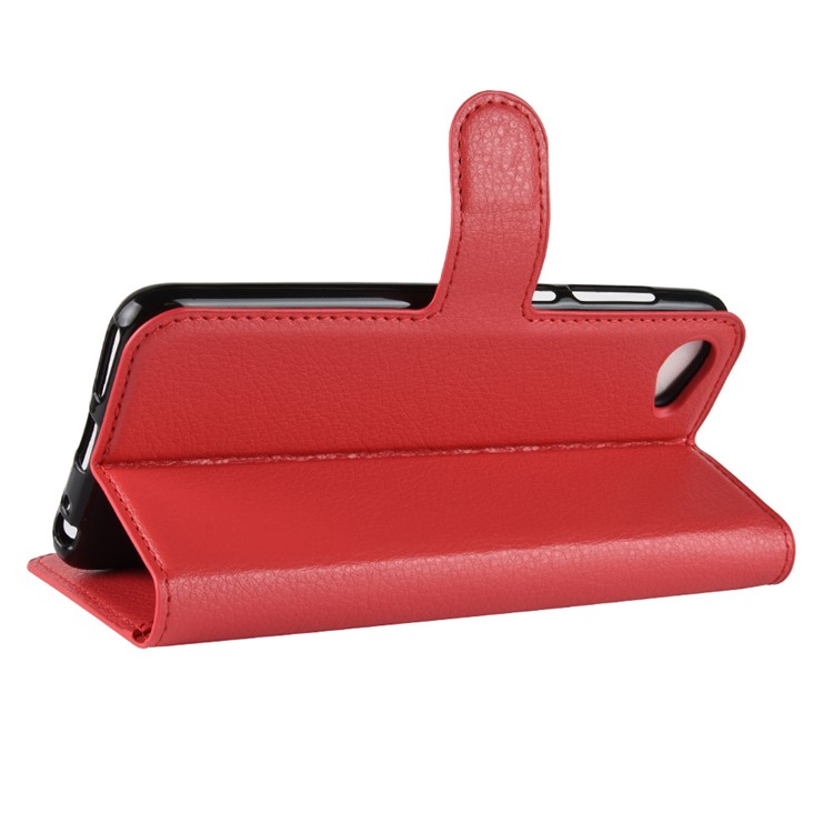Litchi Skin Wallet Leather Shell Case for HTC Desire 12 - Red-5