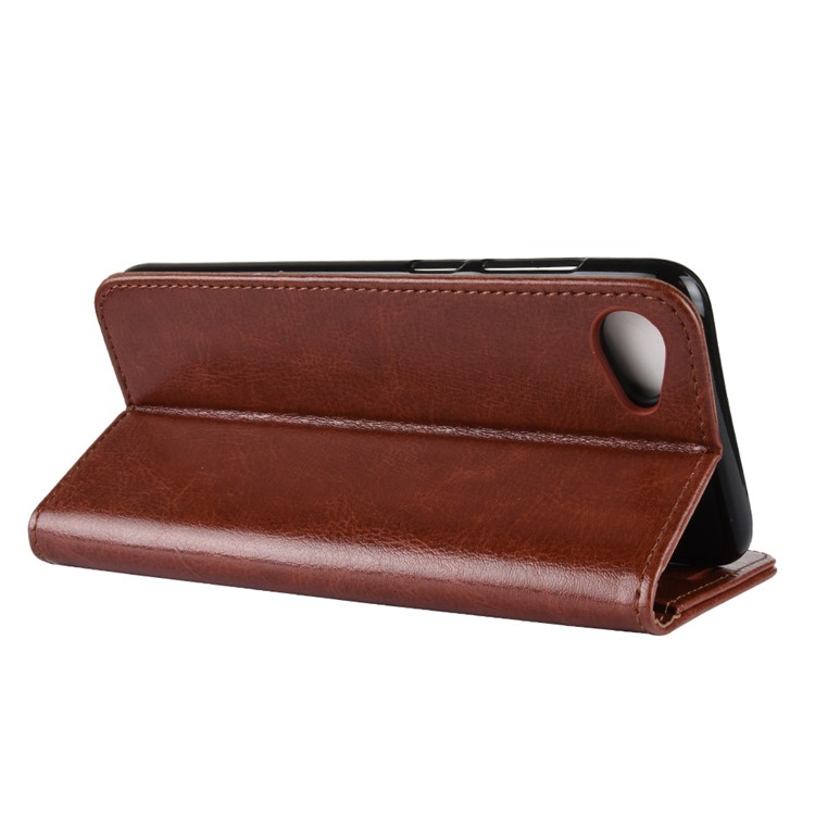Crazy Horse Wallet Leather Cell Phone Case for HTC Desire 12 - Brown-7
