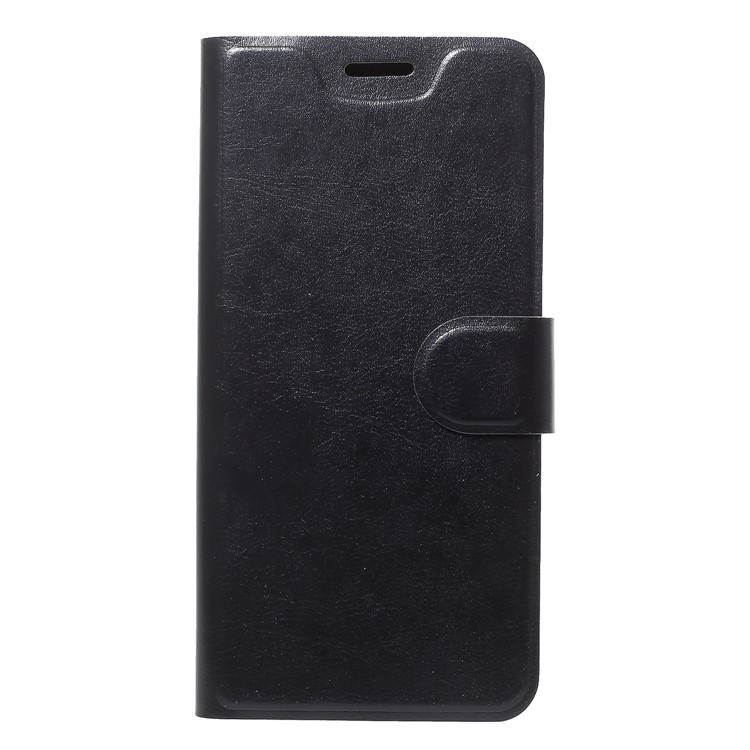 Crazy Horse Wallet Magnetic Stand Leather Case (Built-in Steel Sheet) for HTC Desire 12 - Black-3