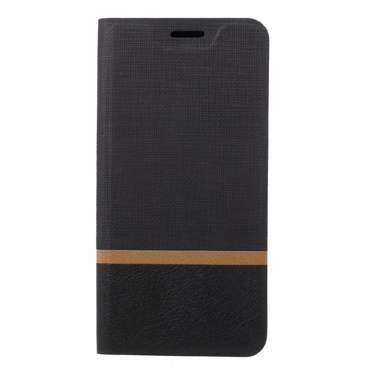 Cross Pattern Leather Card Holder Phone Cover (Built-in Steel Sheet) for HTC Desire 12 - Black-3