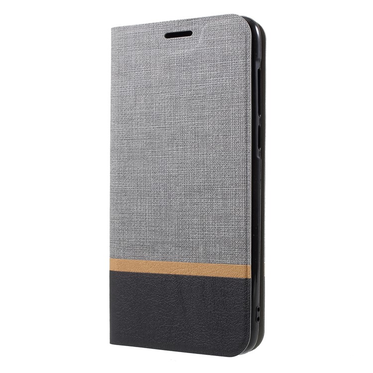 Cross Texture PU Leather Phone Shell with Stand for HTC Desire 12+ / 12 Plus - Grey-2