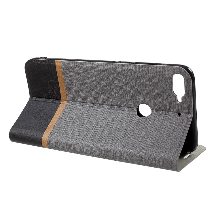 Cross Texture PU Leather Phone Shell with Stand for HTC Desire 12+ / 12 Plus - Grey-4