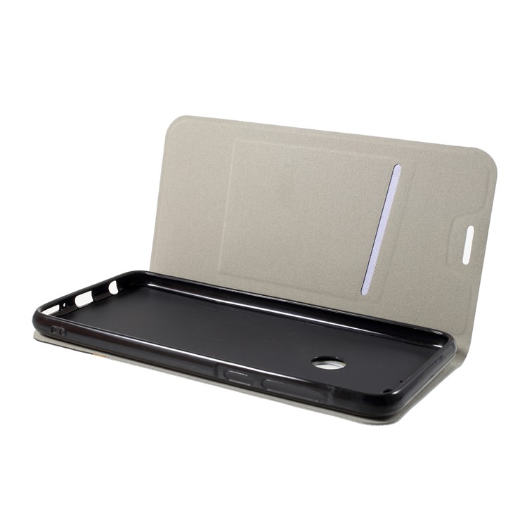 Cross Texture PU Leather Phone Shell with Stand for HTC Desire 12+ / 12 Plus - Grey-5