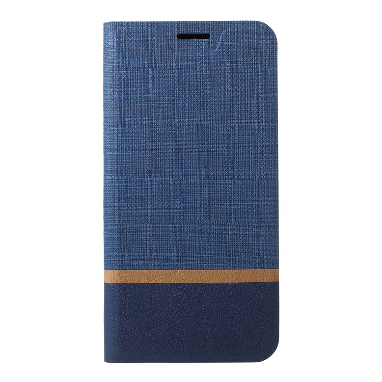 Cross Texture Stand Leather Mobile Phone Case Accessory with Card Holder for HTC Desire 12+ / 12 Plus - Blue-1