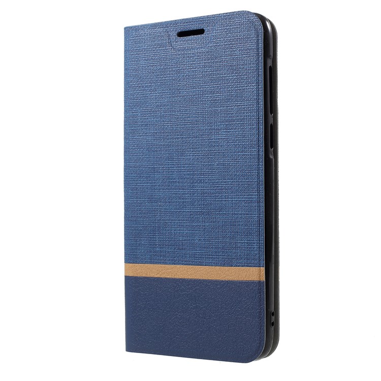 Cross Texture Stand Leather Mobile Phone Case Accessory with Card Holder for HTC Desire 12+ / 12 Plus - Blue-2