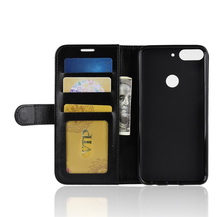 Crazy Horse Magnetic Stand Wallet Leather Mobile Phone Shell for HTC Desire 12+ / Desire 12 Plus - Black-7