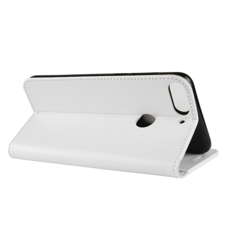 Crazy Horse Magnetic Stand Wallet Leather Mobile Phone Case for HTC Desire 12+ / Desire 12 Plus - White-9